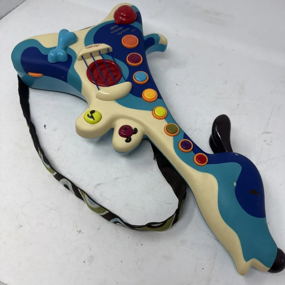 B Toys Interactive Dog Guitar Woofer Working Condition Toy Guitar Used Tested